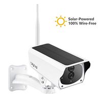 Solar Powered Camera with LG Rechargable Batteries HD 1080p Wireless Waterproof PIR Sensor Motion Detection Night Vision Two-Way Audio WiFi 32GB SD-Card Remote Viewing Free App and Cloud Storage