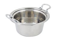 Bon Chef 5460HRSS Casseole, Laurel on the Rim with Round Handles, Stainless Steel