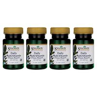 Swanson Daily Multivitamin Without Minerals 30 Veg Capsules (4 Pack)