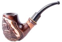 Dr. Watson - Wooden Tobacco Smoking Pipe, Hand Carved, Fits 9mm Filter, Comes with Pouch, Boxed (Flying Dutchman)
