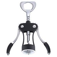 Stainless Steel Wing Corkscrew Wine Opener, Waiters Corkscrew Cork and Beer Cap Bottles Opener Remover, Used in Kitchen Restaurant Chateau and Bars