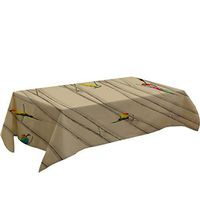 Tablecloths, Table Cover, 3D Flower Table Cloth Linen Blend Wrinkle Free Anti-Fading Table Cover Decoration for Kitchen Dinning Party