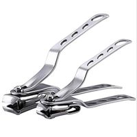 360 Degree Rotating Head Stainless Steel Nail Clippers Fingernail & Toenail Cutter Trimmer Tools for Personal Hand/Foot Care, Manicure and Pedicure 2 Pcs Large+ Small