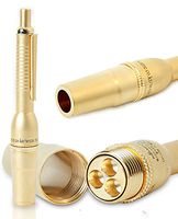 Painless Acupuncture 3-Pin Lancets Device Pen Stainless Steel Triple-Lancing Pen (Gold)