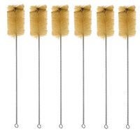 YXQ 48mm Tube Bottle Brush Nylon Wire Straw Wash 14.2 inch Long-Handle Bristle Cleaning for Lab Set Chemistry Test,6Pcs