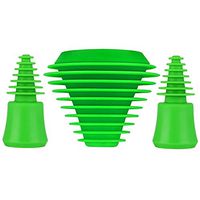 Tech Universal Cleaning Plugs + Caps BPerfect for Storage, Cleaning and Odor Proofing Glass Water Pipes/Rigs (1 Large+2 Medium)