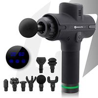 HealthLAb Percussive Therapy Gun Massager, The Quietest Handheld Deep Tissue Professional Device, for Pain Relief, Recovery & Enhance Performance with 20 Variable Speeds, 8 Replaceable Heads