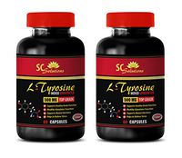 Mental Health - L TYROSINE 500MG - Mood Enhancer - Immune System Booster - 2 Bottles (120 Capsules)