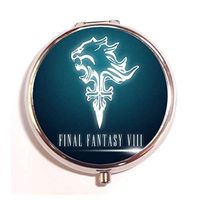 A Homim Final Fantasy VIII Griever Custom Round Silver Pill Box Pocket Medicine Tablet Holder Organizer Case for Purse