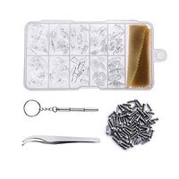 Silicone Eyeglass Nose Pads Super Soft Sunglass Repair Kit with Screwdriver &Screws&Tweezer&Cleaning Cloth,10 Style 50Pair