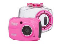 Vivitar DVR787-PNK-KIT-WM Action Digital Video Recorder, Pink Video Camera with 2-Inch LCD