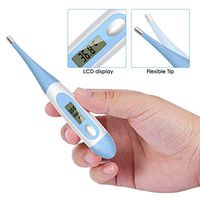 Digital Body Thermometer, Flexible Tip Accurate Baby Oral, Rectal, Underarm Thermometer Waterproof Basal Thermometer with Beeper and Memory for Newborns, Kids, and Adults