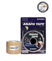 Anapa Kinesiology Tape for Athletes, Water Resistant, Reduce Pain and Injury Discovery Muscle Support Adhesive for Knee, Shoulder, Elbow Therapeutic Cotton Roll Made in Korea 1.96" X 16.4 ft