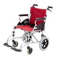 Wheelchairs Wheelchair Manual Wheelchair Disabled Scooter Seniors Trolley Folding Portable Wheelchair Can Bear 100 kg (Color : Red, Size : 609692cm)