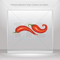 Food & Drink Various sizes Sticker Decal Red Hot Chili Peppers Tablet Laptops Weatherproof Sports (8 X 2.59 Inches)