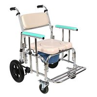 HSRG 3-in-1 Multi-Function,Commode Toilet Rolling Shower Chair with Casters,Bedside Chair Wheel Chair,for Handicap and Seniors