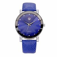 Fxbar,Men Luxury Stainless Steel Quartz Watches Round Dial Case Analog Wrist Watch Minimalist Bracelet Watches(Blue)