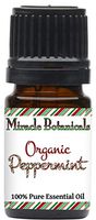 Miracle Botanicals Peppermint Essential Oil - Organic - 100% Pure Mentha Piperita - Therapeutic Grade (5ml)