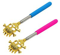 zdyCGTime Metal Portable Extendable Telescopic(Skull Claws) Back Scratchers/Hand Massager/backslap with Rubber Handles(2-Packs) (Skull)