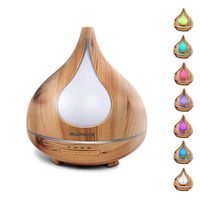 Wood Aromatherapy Diffuser with Essential Oils 300 Ml Adjustable Cool Mist Humidifier 7 Color Led Lights Natural Home Fragrance Diffuser for Bedroom Office Home Masthome