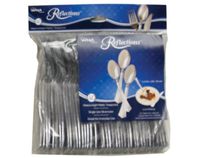 Reflections Heavyweight Plastic Cutlery Spoon, 6.25-Inch, Silver (8 packs of 40-Count)