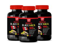 Performance Supplements for Men - Peruvian Black MACA 1000MG - maca Dietary Supplement - 3 Bottles 270 Vegetable Capsules