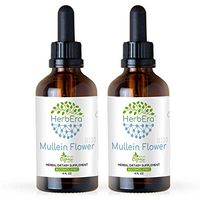 Mullein Flower B120 (2pcs) Alcohol-Free Herbal Extract Tincture, Super-Concentrated Organic Mullein (Verbascum Densiflorum) Dried Flower (2x4 fl oz)