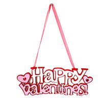 bromrefulgenc Hoilday Hanging Sign,Wall Decor,Non-Woven Happy Valentines Wall Door Pendant Hanging Sign Garden Party Decor