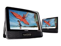 Philips PD9012/37 9-Inch LCD Dual Screen Portable DVD Player, Black - Manufacturer Refurbished