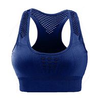 Ugood 2019 Sports Bra Sports Professional Anti Vibration Stylish Yoga Training Running Padded Sleep Bra Underwear (Size:M, Blue)