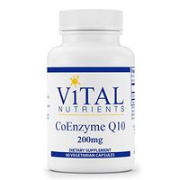 Vital Nutrients - CoEnzyme Q10 200 mg - CoQ10 - Potent Antioxidant and Free Radical Scavenger - 60 Vegetarian Capsules per Bottle