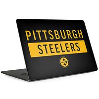 Skinit Decal Laptop Skin for MacBook Pro 13-inch with Touch Bar (2016-19) - Officially Licensed NFL Pittsburgh Steelers Black Performance Series Design