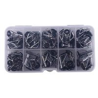 YouCY 80pcs Fishing Rod Guides Tip Rings Stainless Steel Repair Kit With Case, Fishing Supplies Accessory Nice Gift For Fishmen