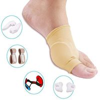 Bunion Corrector and Bunion Care Kit for Tailors Bunion, Hallux Valgus, Big Toe Joint, Hammer Toe, Toe Separators Spacers Straighteners Splint ,Toe Straightener, Broken Toe Wraps (Beige)