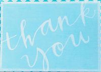 Light Blue Boxed Thank You Note Cards and Decorated Envelopes- 10 Blank Note Cards and Light Blue Chevron Stripe Envelopes