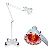 Infrared Floor Stand Heat Lamp Health Arthritis Blood Muscle Aches Pain Relief Therapy Treatment TDP Adjustable Wheels 275W White IL01