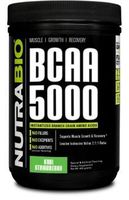 NutraBio BCAA 5000 Instantized Branch Chain Amino Acids- Kiwi Strawberry (400 Grams)