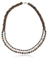 Elegant Womens Hematite Magnetic Therapy Necklace with Healing Stones Pain Relief for Neck Arthritis Migraine Headaches Shoulders and Back (Regular, Tiger Eye)