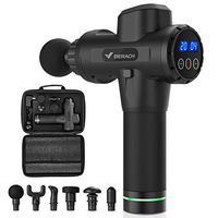 Merach 1527H Cordless Handheld Massage Gun with 6 Heads, 20-Speed Electric Quiet Deep Tissue Muscle Massager Percussion Vibration Massage Device Tools, Relax for Body Pain Relief Like Foot, Back, Neck