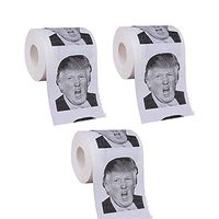 OJYUDD 3 Rolls Donald Trump Toilet Paper Funny Novelty Gag 2 Ply Toilet Tissue 240 Sheets Per Roll Funniest (Shouting Face)