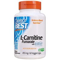 Doctor's Best L-Carnitine Fumarate, Non-GMO, Vegan, Gluten Free, Heart Health, 855 mg, 60 Count Veggie Caps
