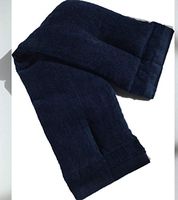 Microwavable Heating Pad, Cotton Velour, 100% Natural, Rice Filling, Handcrafted in The USA, Arthritis, Neck, Shoulder and Back Pain, 19 X 5 (Navy Velour)