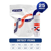 10 Panel Oral Saliva Drug Test – Instant Test for 10 Drugs AMP50, BAR60, BUP10, BZO10, COC20, MET50, OPI40, OXY50, PCP10 and THC40(Pack of 25)
