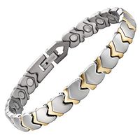 Titanium Magnetic Bracelet for Arthritis Pain Relief Two Tone Size Adjusting Tool and Gift Box Included By Willis Judd