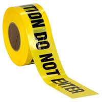 Caution Do Not Enter Barricade Tape • High Contrast for great Readability • Striking Yellow tape with Bold black font • Weatherproof Resistant Design (200 Feet)