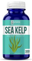 Organic Sea Kelp Capsules by Ahana Nutrition – Natural Iodine Supplement for Thyroid Support, Energy, Stamina and Hair and Nail Health (150mcg Easy to Swallow Capsules) (200 Capsules)