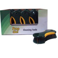 Pine-Sol Heavy Duty Scrub Brush – Multipurpose Cleaning Tool for Floors, Tubs, Sinks | Soft Comfort Grip with Flexible Stiff Bristles