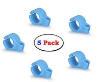Cigarette Holder Ring- Hands Free Cigarette Holder Ring to Protect Your Finger Turn Yellow for Console Gamers, Musicians and Drivers, Silicone Smoke Hand Rack for Smokers (5pc SkyBlue)