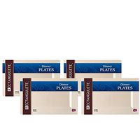 [40 Count - 13.5 Inch Plates] Rectangulete Designer Tableware Premium Heavyweight Plastic Cone Color Rectangle Dinner Plates With Border, Party & Wedding, Event Plate, Disposable Dishes