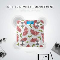 LYAOE Bluetooth Body Fat Scale Grapefruit Pattern Green Leaf Smart Wireless Scale with LCD Display Measuring Body Weight Bmi and Health Digital Scale